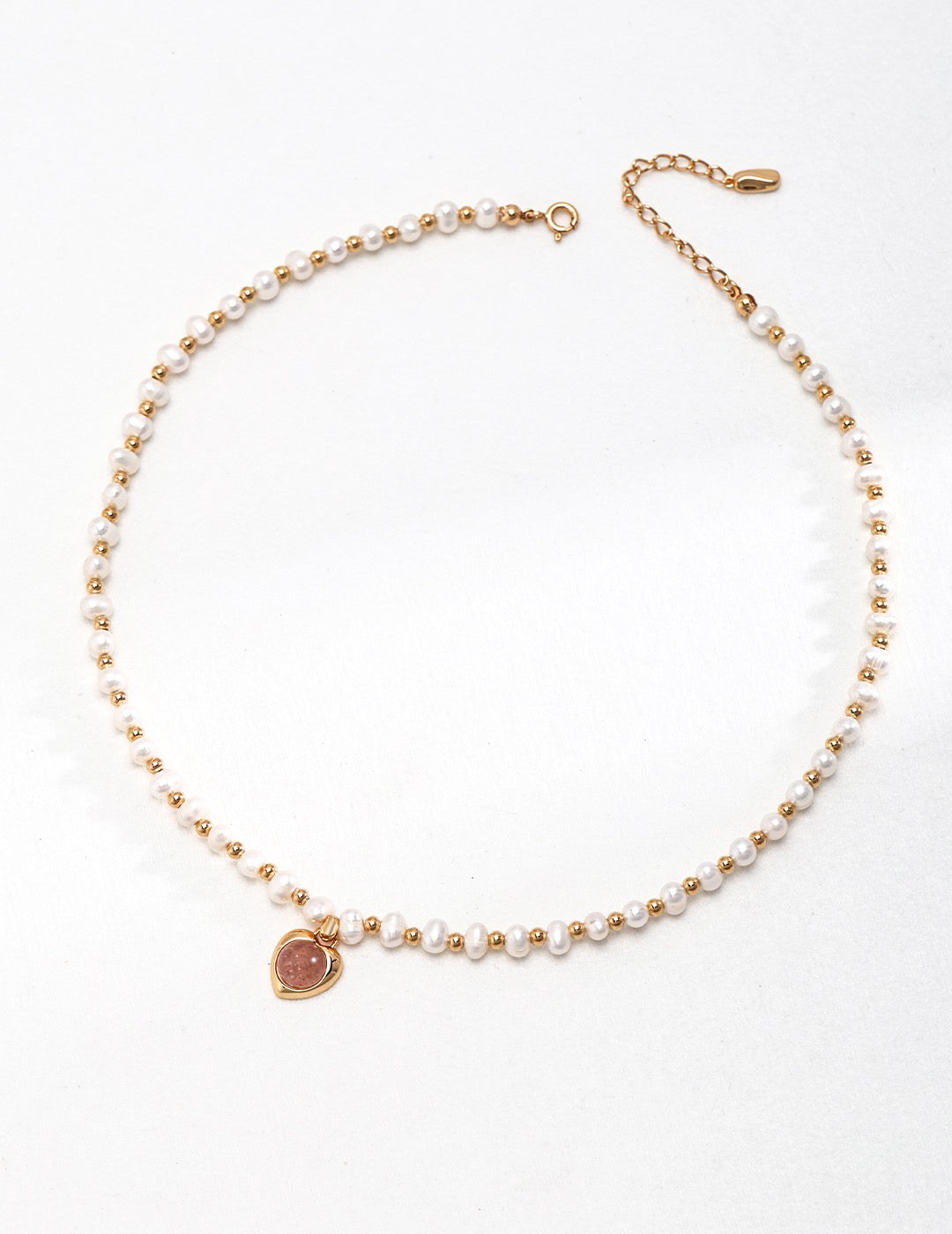 Strawberry Heart Charm Necklace